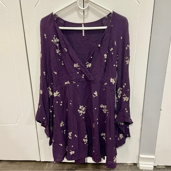 Free People Jasmine Floral Embroidered Kimono Dress - Picture 1 of 12